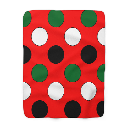 United Arab Emirates Retro Polka Dots Blanket Throw