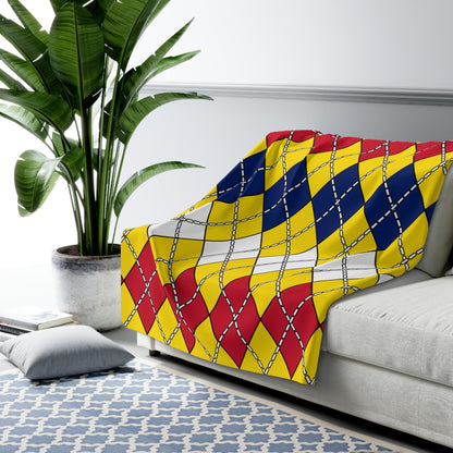 Niue Retro Argyle Blanket Throw