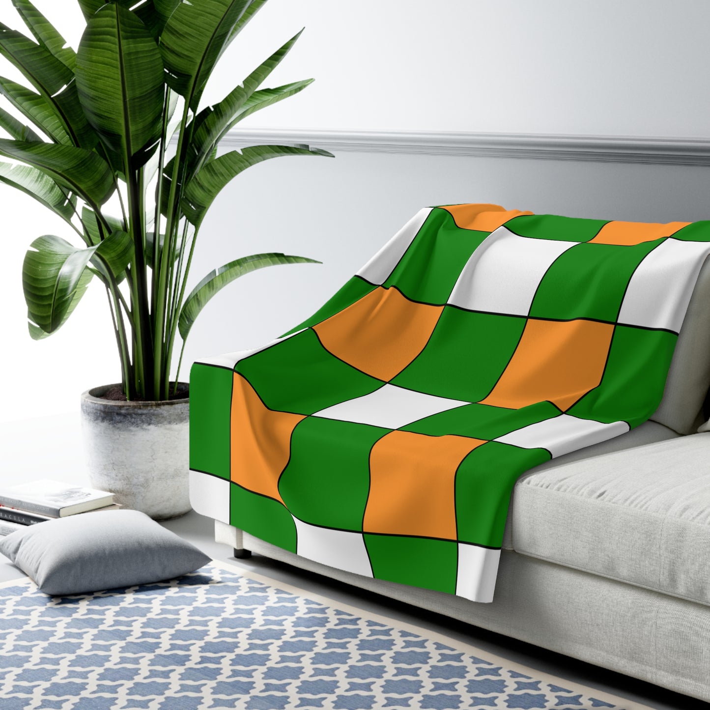 India Retro Check Blanket Throw
