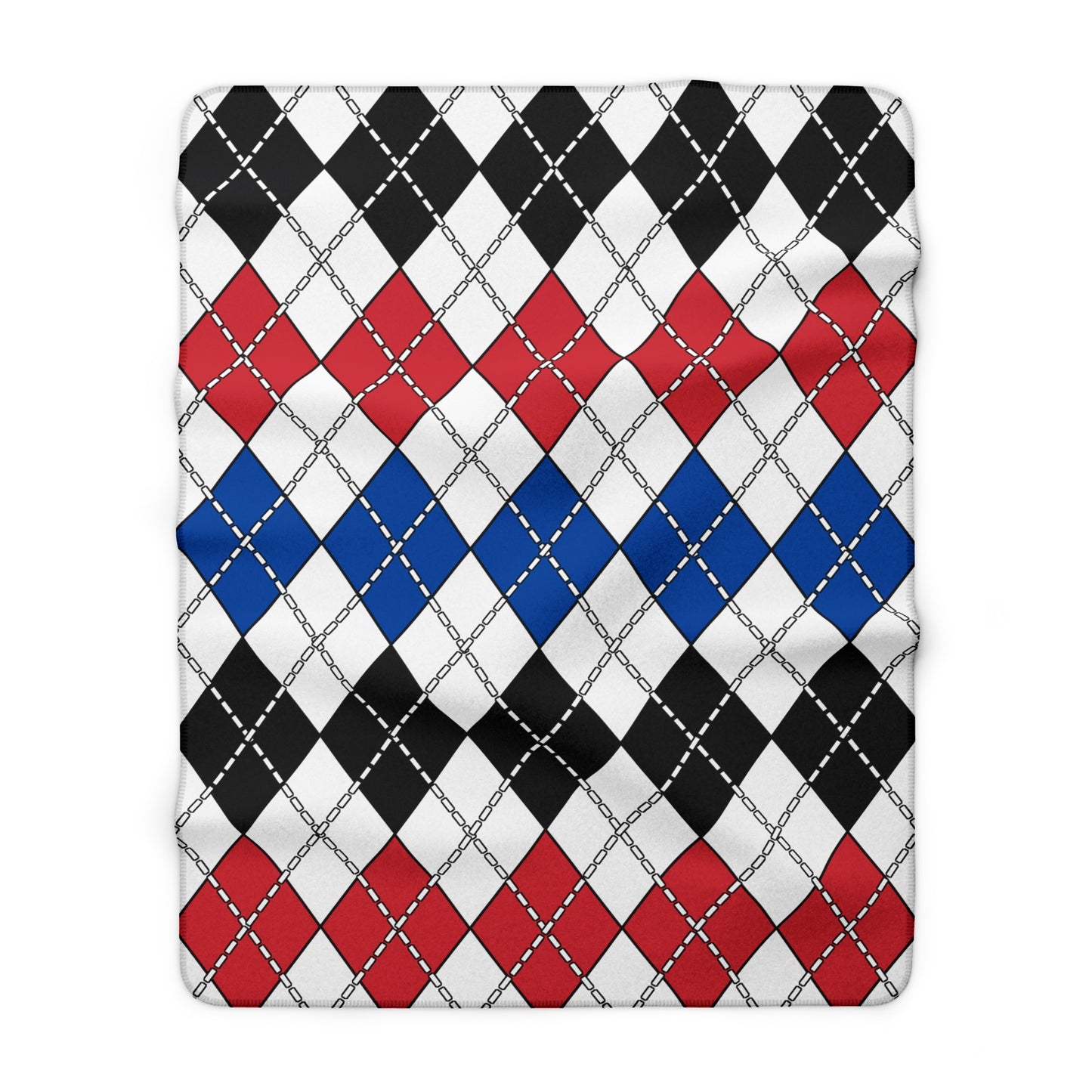 Republic Of Korea Retro Argyle Blanket Throw