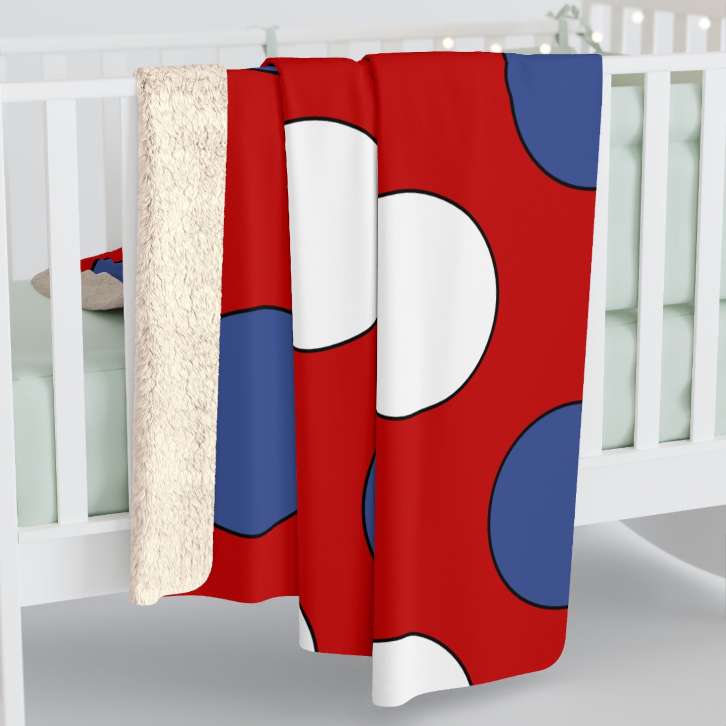 Democratic Peoples Republic Of Korea Retro Polka Dots Blanket Throw