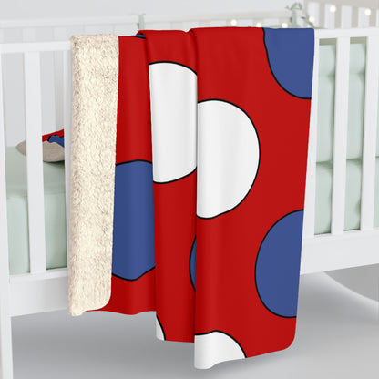 Democratic Peoples Republic Of Korea Retro Polka Dots Blanket Throw