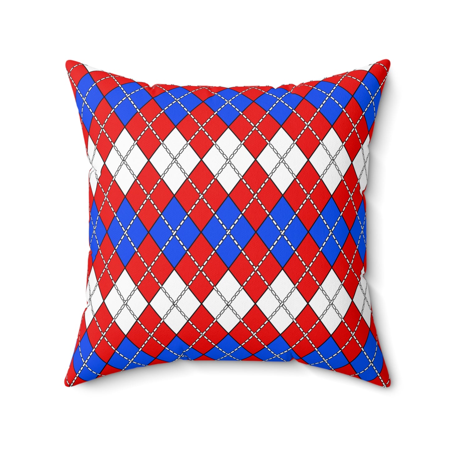Puerto Rico Retro Argyle Cushion Pillow