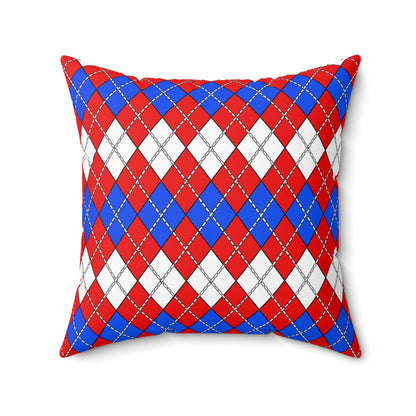 Puerto Rico Retro Argyle Cushion Pillow