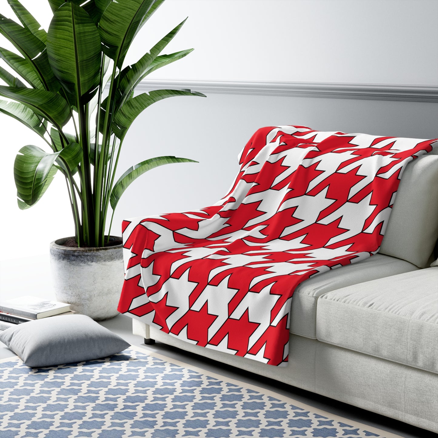 Hong Kong Retro Houndstooth Blanket Throw