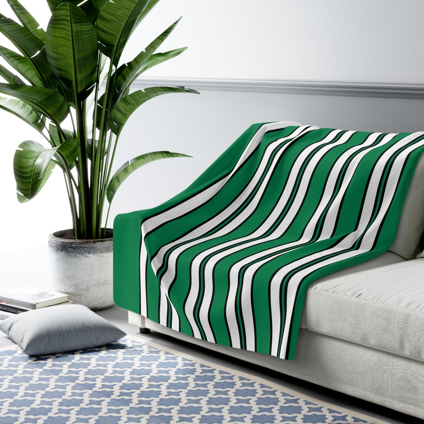 Nigeria Retro Stripes Blanket Throw