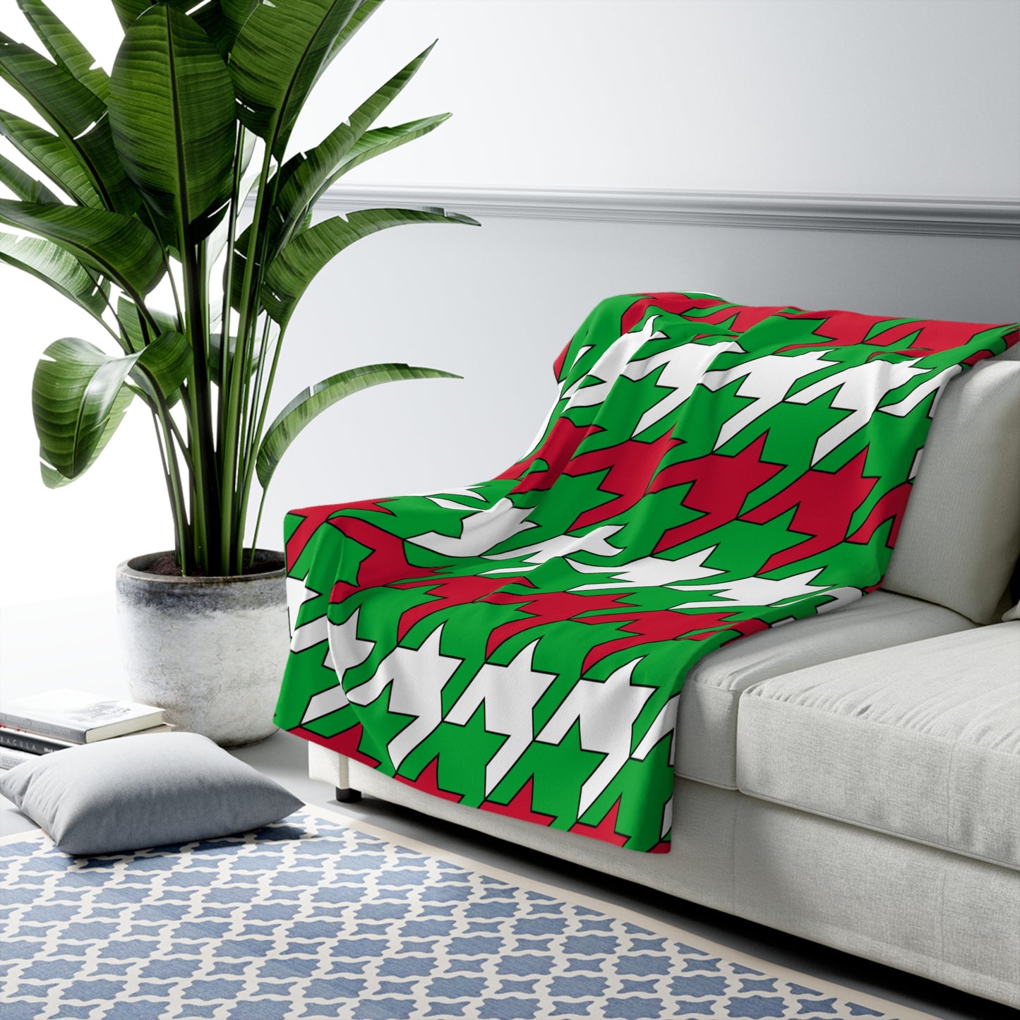 Wales Retro Houndstooth Blanket Throw