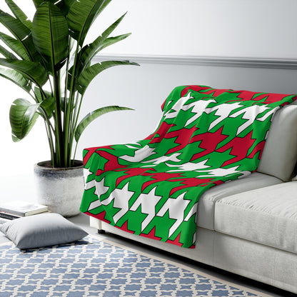 Wales Retro Houndstooth Blanket Throw