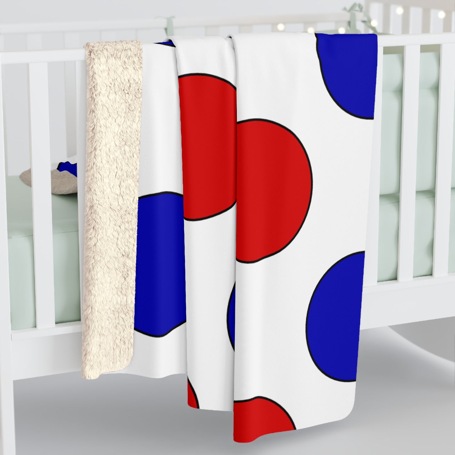 Costa Rica Retro Polka Dots Blanket Throw