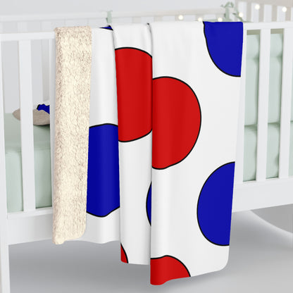 Costa Rica Retro Polka Dots Blanket Throw