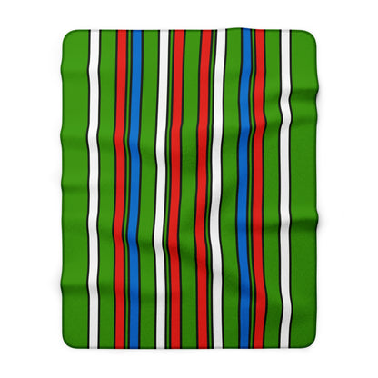 Equatorial Guinea Retro Stripes Blanket Throw