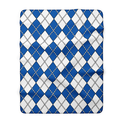 Greece Retro Argyle Blanket Throw