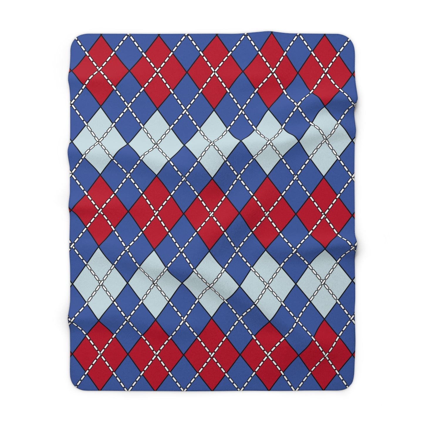 Guam Retro Argyle Blanket Throw