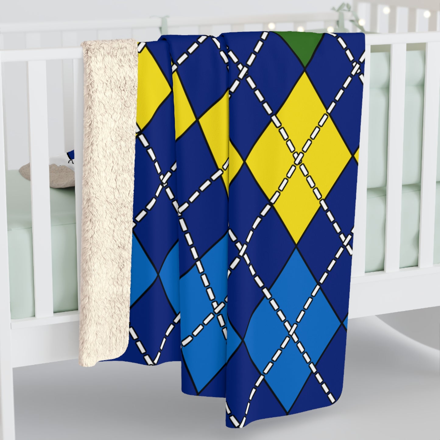 Pitcairn Retro Argyle Blanket Throw