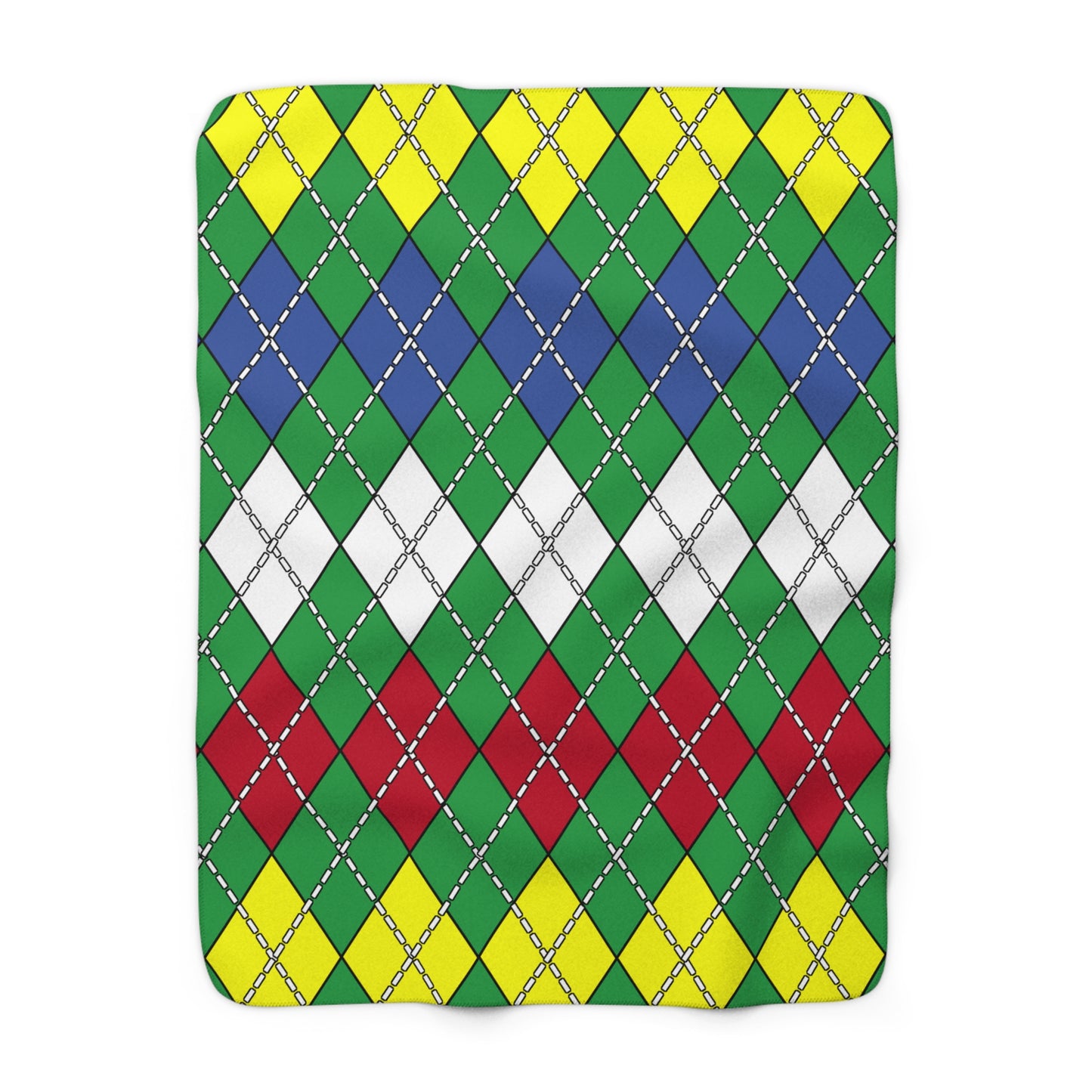 Comoros Retro Argyle Blanket Throw