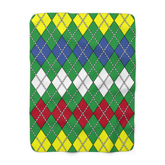 Comoros Retro Argyle Blanket Throw