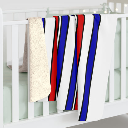Costa Rica Retro Stripes Blanket Throw