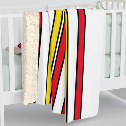 Guernsey Retro Stripes Blanket Throw