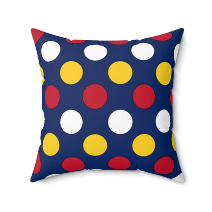 Turks And Caicos Islands Retro Polka Dots Cushion Pillow