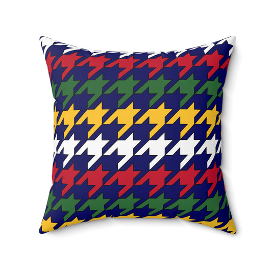 British Virgin Islands Retro Houndstooth Cushion Pillow