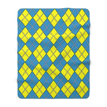 Aruba Retro Argyle Blanket Throw