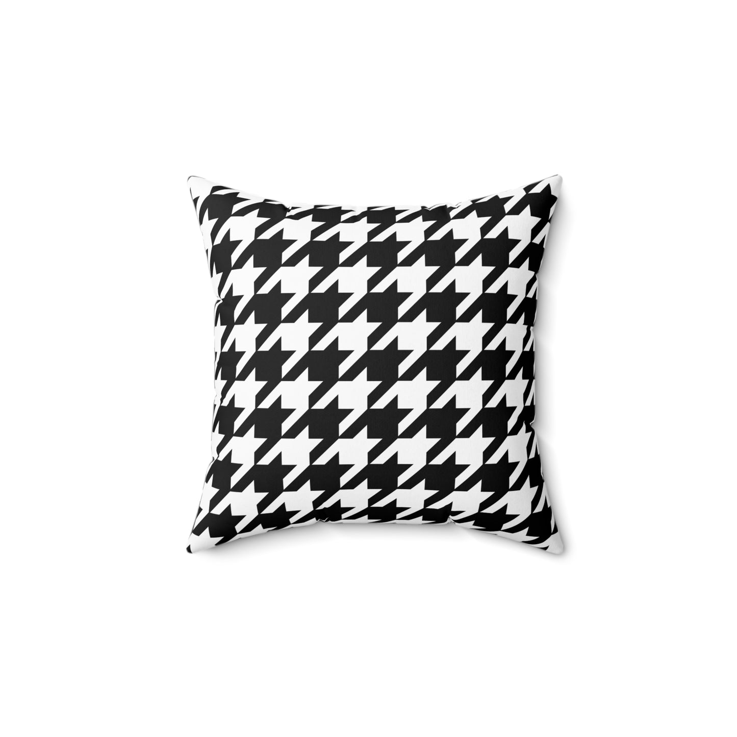 Black, White Retro Houndstooth Cushion Pillow