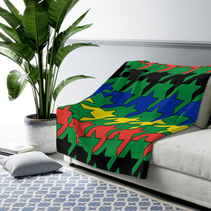 New Caledonia Retro Houndstooth Blanket Throw