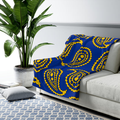European Union Retro Paisley Blanket Throw