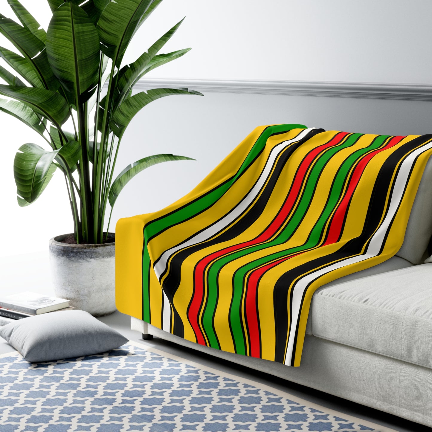Mozambique Retro Stripes Blanket Throw