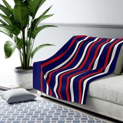 South Georgia And The South Sandwich Islands Retro Stripes Blanket Throw