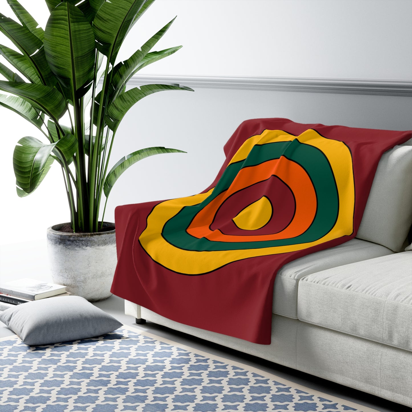 Sri Lanka Retro Target Blanket Throw