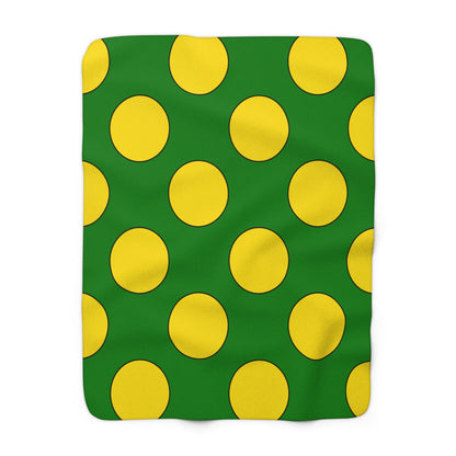 Cocos Islands Retro Polka Dots Blanket Throw