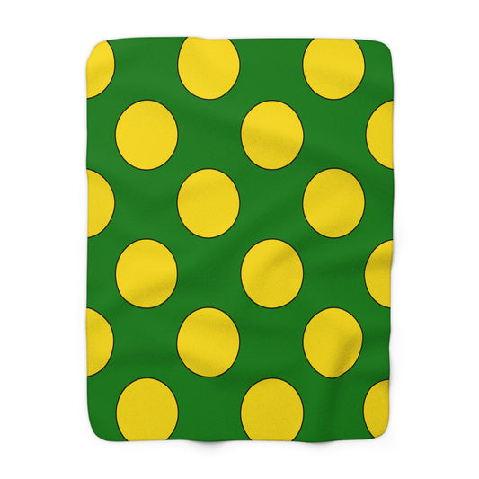 Cocos Islands Retro Polka Dots Blanket Throw