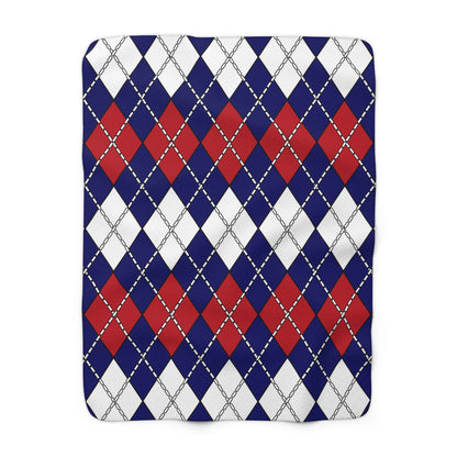 American Samoa Retro Argyle Blanket Throw