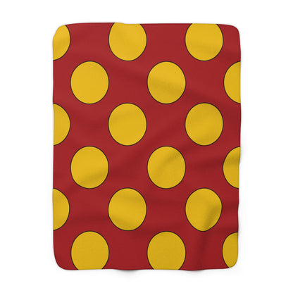 Spain Retro Polka Dots Blanket Throw