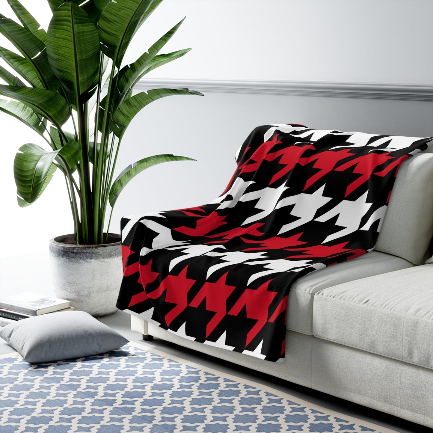 Iraq Retro Houndstooth Blanket Throw