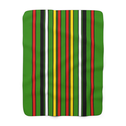 Guyana Retro Stripes Blanket Throw