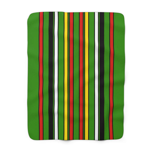 Guyana Retro Stripes Blanket Throw