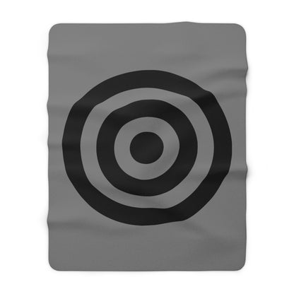 Grey, Black Retro Target Blanket Throw