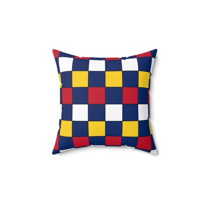 Turks And Caicos Islands Retro Check Cushion Pillow