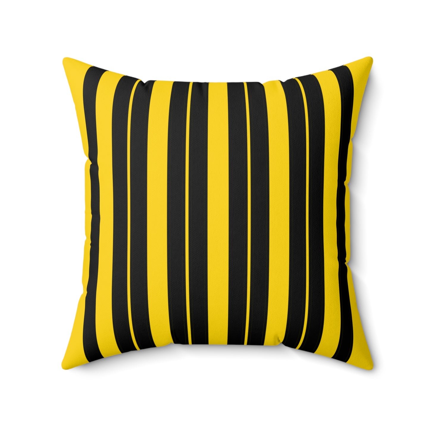 Gold, Black Retro Stripes Cushion Pillow