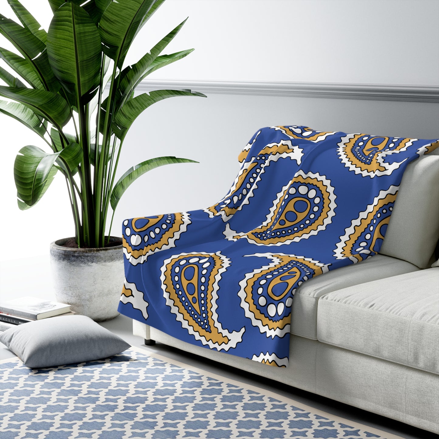 Marshall Islands Retro Paisley Blanket Throw