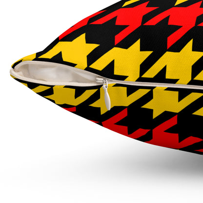 Papua New Guinea Retro Houndstooth Cushion Pillow
