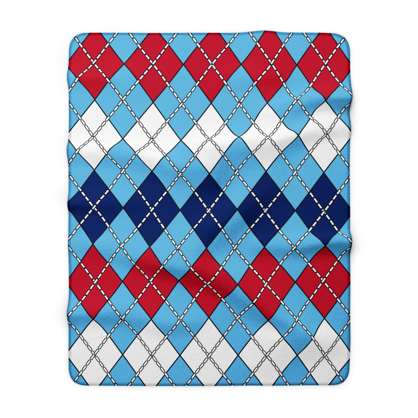 Fiji Retro Argyle Blanket Throw