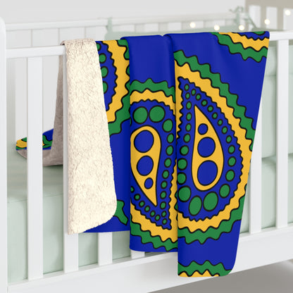 Christmas Island Retro Paisley Blanket Throw
