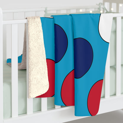 Tuvalu Retro Polka Dots Blanket Throw