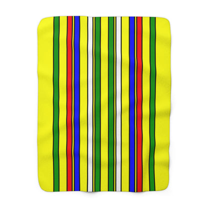 Central African Republic Retro Stripes Blanket Throw