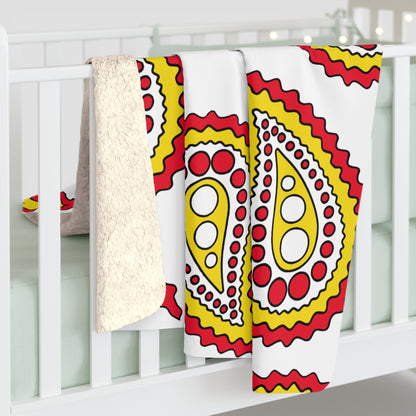Guernsey Retro Paisley Blanket Throw