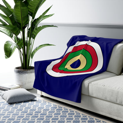 Cayman Islands Retro Target Blanket Throw
