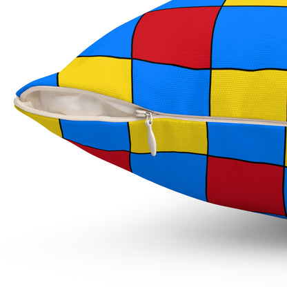 Democratic Republic of the Congo Retro Check Cushion Pillow